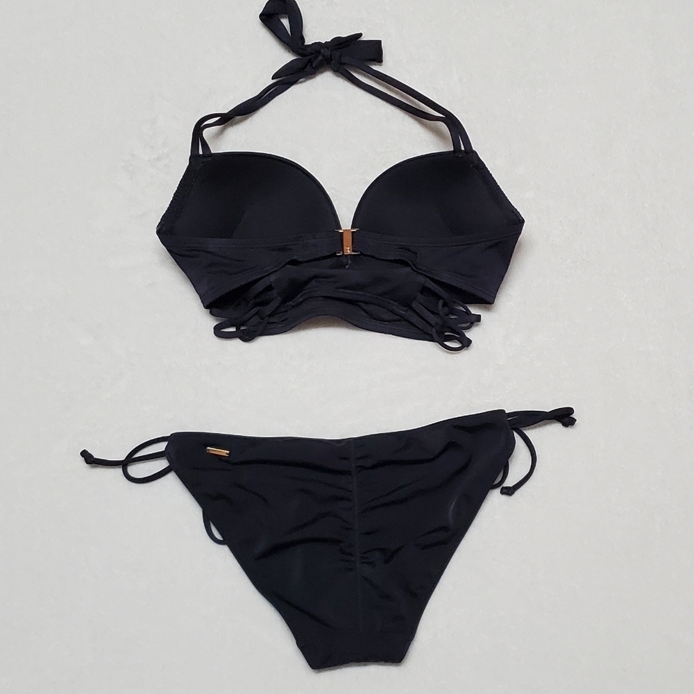 Victoria's Secret Longline Bombshell Miraculous Push-Up The Teeny Bikini Set 32D - Picture 8 of 16